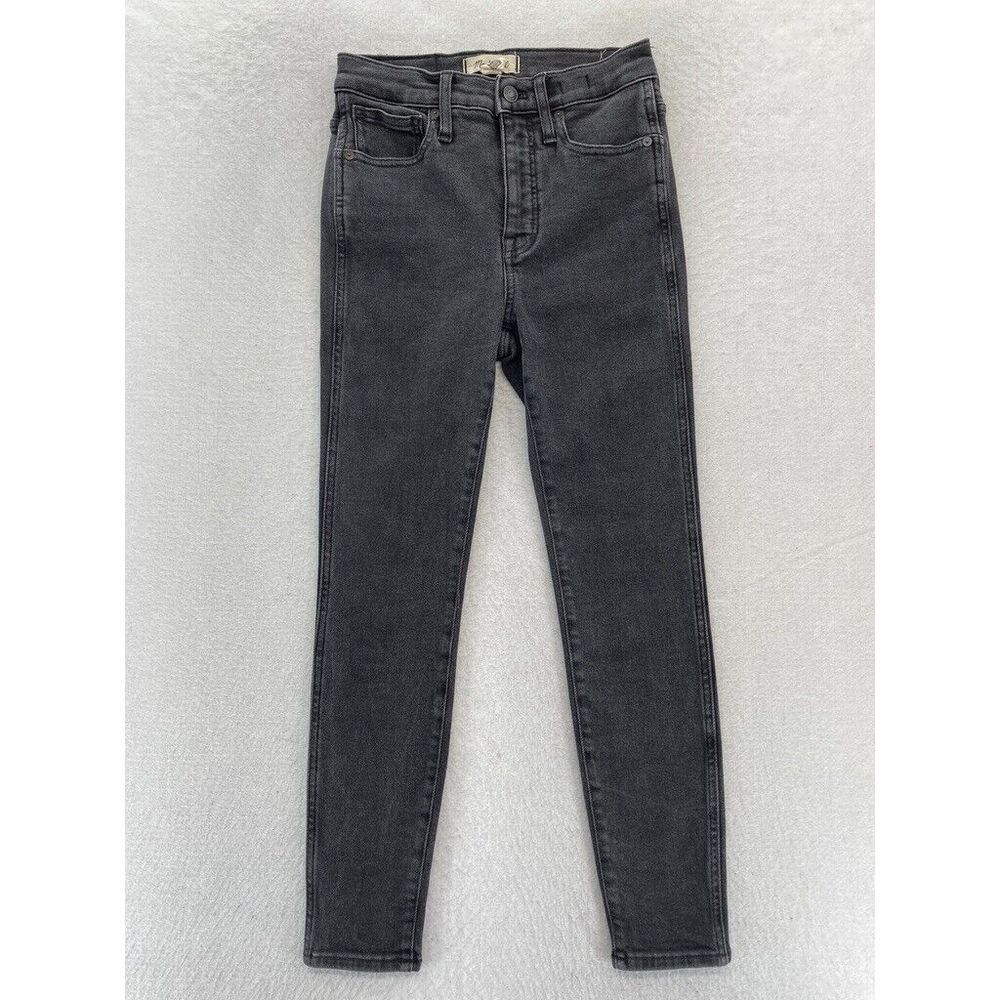 Madewell 10" High Rise Skinny‎ Jeans Women's 26P Petite Gray Stretch Denim Pants